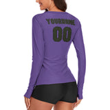 Custom Light Purple Olive Women's Long-Sleeve Shirt