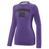 Custom Light Purple Olive Women's Long-Sleeve Shirt