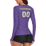 Custom Light Purple Cream Women's Long-Sleeve Shirt