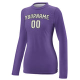 Custom Light Purple Cream Women's Long-Sleeve Shirt