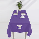 Custom Light Purple Black Square Table Cloth