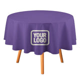 Custom Light Purple Cream Round Table Cloth