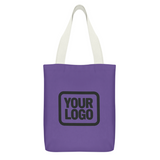 Custom Light Purple Cream Canvas Tote Bag