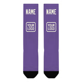 Custom Light Purple Cream Knee-High Sock