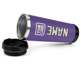 Custom Light Purple Cream Stainless Steel Water Cup