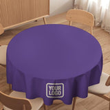 Custom Light Purple Cream Round Table Cloth