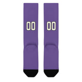 Custom Light Purple Cream Knee-High Sock