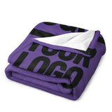 Custom Light Purple Black Blanket