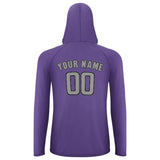 Custom Light Purple Gray UV-Hoodie