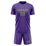 Custom Light Purple Gray Soccer Jersey