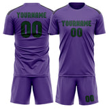 Custom Light Purple Green Soccer Jersey