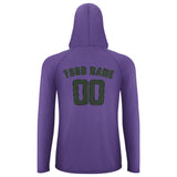 Custom Light Purple Dark Green UV-Hoodie