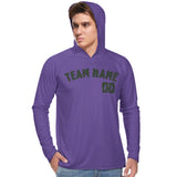 Custom Light Purple Dark Green UV-Hoodie