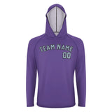 Custom Light Purple Light Blue UV-Hoodie