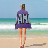 Custom Light Purple Light Blue Beach Towel