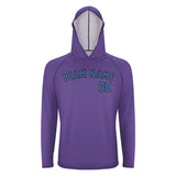 Custom Light Purple Sky Blue UV-Hoodie