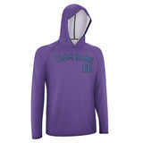 Custom Light Purple Sky Blue UV-Hoodie