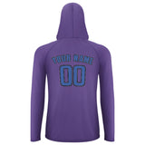 Custom Light Purple Sky Blue UV-Hoodie