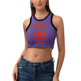 Custom Light Purple Orange Red Sleeveless Tank Top