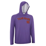 Custom Light Purple Orange Red UV-Hoodie