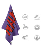 Custom Light Purple Orange Red Beach Towel
