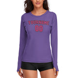 Custom Light Purple Pink Women's Long-Sleeve Shirt