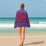 Custom Light Purple Pink Beach Towel