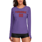 Custom Light Purple Red Women's Long-Sleeve Shirt