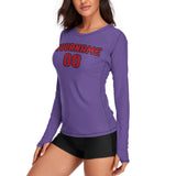 Custom Light Purple Red Women's Long-Sleeve Shirt