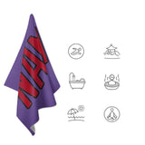Custom Light Purple Red Beach Towel