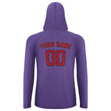 Custom Light Purple Red UV-Hoodie