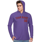 Custom Light Purple Red UV-Hoodie
