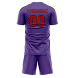 Custom Light Purple Red Soccer Jersey