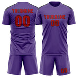Custom Light Purple Red Soccer Jersey
