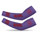 Custom Light Purple Red Arm Sleeve