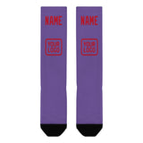Custom Light Purple Red Knee-High Sock