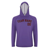 Custom Light Purple Crimson Red UV-Hoodie