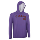Custom Light Purple Crimson Red UV-Hoodie
