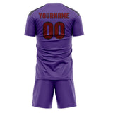 Custom Light Purple Crimson Red Soccer Jersey