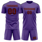 Custom Light Purple Crimson Red Soccer Jersey