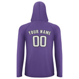 Custom Light Purple White UV-Hoodie