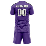 Custom Light Purple White Soccer Jersey