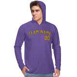 Custom Light Purple Yellow UV-Hoodie