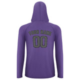 Custom Light Purple Dark Grey UV-Hoodie