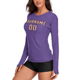 Custom Light Purple Light Pink Women's Long-Sleeve Shirt