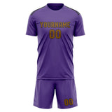 Custom Light Purple Khaki Soccer Jersey