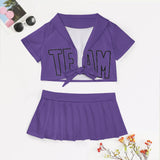 Custom Light Purple Light Purple Cheerleading Uniform Set