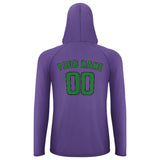 Custom Light Purple Emerald Green UV-Hoodie