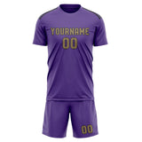 Custom Light Purple Light Khaki Soccer Jersey