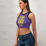 Custom Light Purple Light Yellow Sleeveless Tank Top